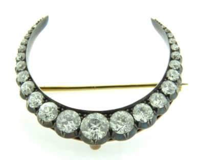 Diamond Cresent Brooch