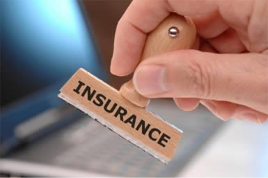 Ink stamp with the word insurance