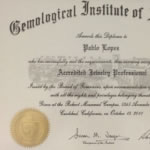 Pablo estudió en el GIA en Carlsbad, EE. UU.