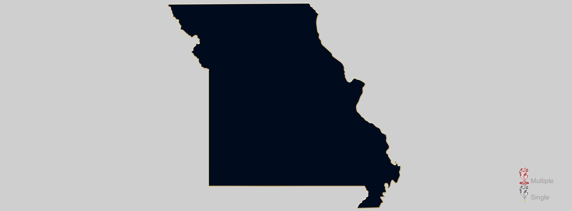 Map showing location of Jewelry Appraisers in Missouri