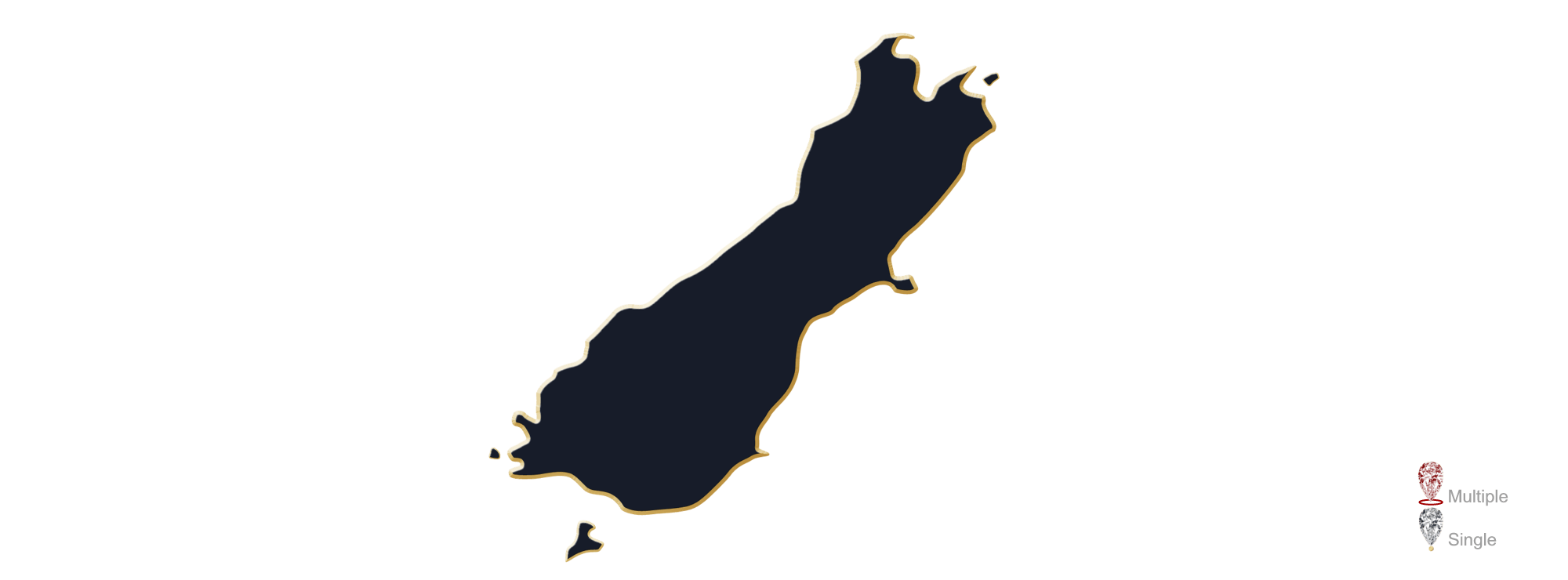 South Island map