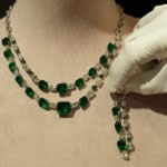 Examining a suite of fine Colombian emeralds