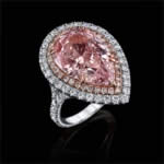 A fine pink diamond cluster ring