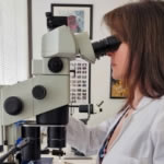 Melissa Scarani in the laboratory at Gemology Resources.