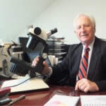 Graduate Gemologist GG (GIA), Jim O'Bryant in his jewelry appraisal laboratory in Maumee,OH