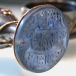 17th Century sapphire seal. Photo credit: Gary Roskin.