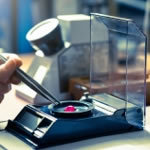 It is normal for clients to watch Amanda appraisal their items.